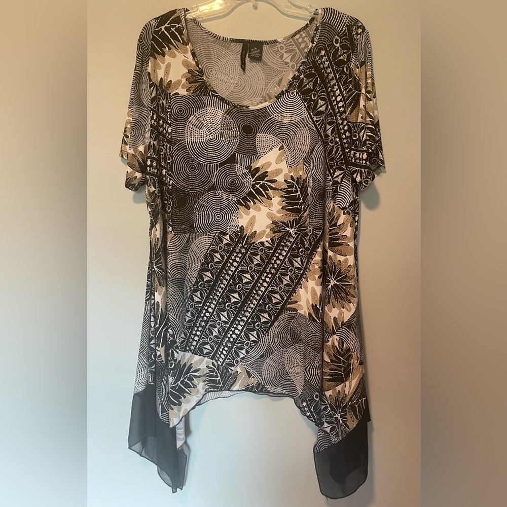 New Directions Women’s Short Sleeve Tunic Top Sz 2X